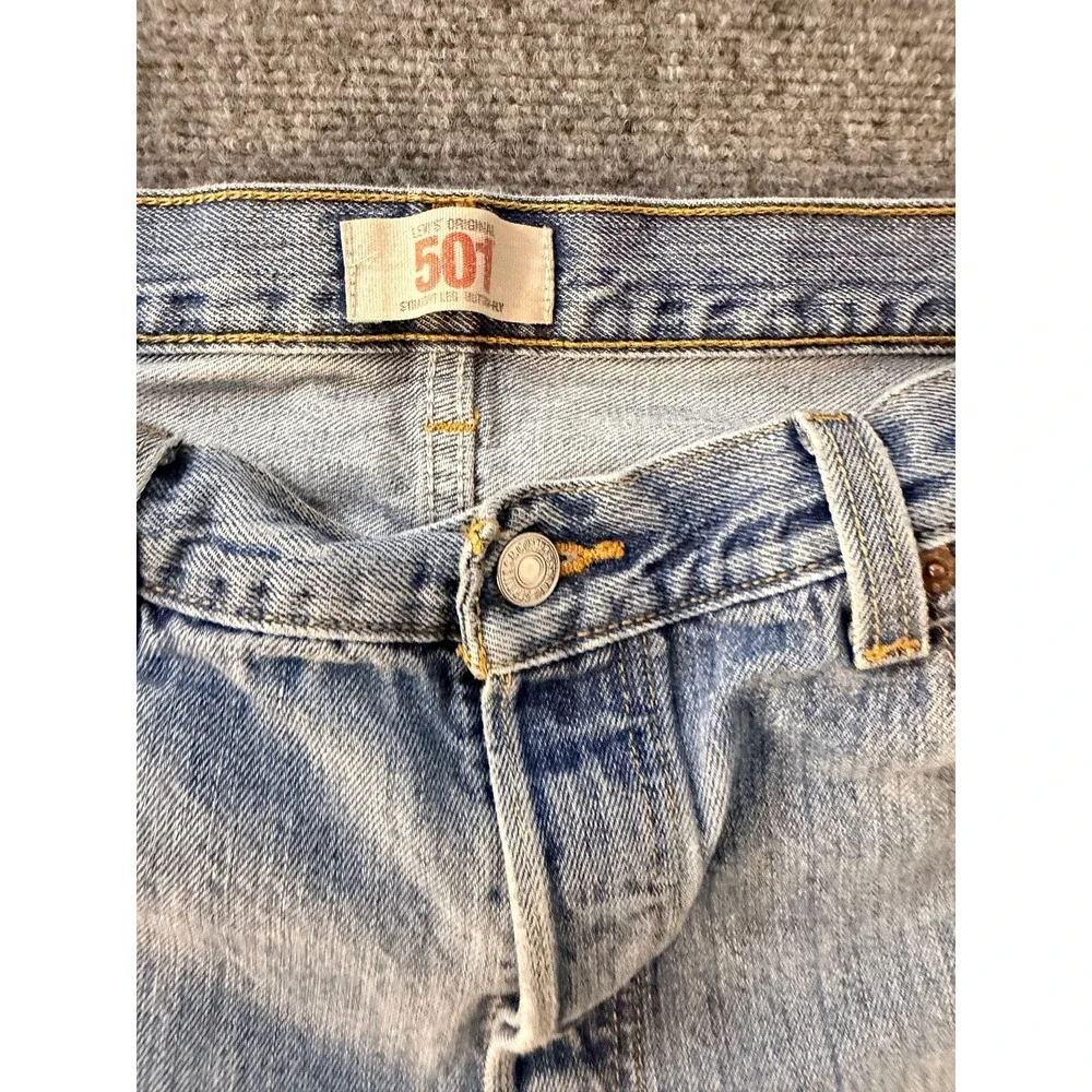 Levi's‎ 501 Vintage Mens Jeans 36x30 Button Fly Red Tab Distressed Straight Leg